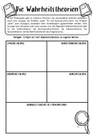 Vorschau - Arbeitsblätter - Wahrheitstheorien / Korrespondenztheorie / Kohärenztheorie / Konsenstheorie - Seite 2