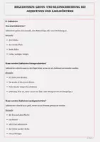 Vorschau - Arbeitsblätter - Groß- und Kleinschreibung Rechtschreibung: Adjektive und Zahlwörter richtig schreiben Grundwissen, Lückentexte und Schreibaufgaben mit Lösungen Klasse 4 - Seite 2