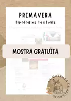 Vista previa - Hojas de trabajo - MOSTRA. PRIMAVERA - CL. Tipologies textuals - Portada