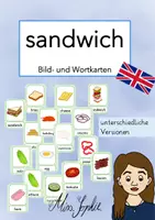 Vorschau - Bildkarten - sandwich - Bild- und Wortkarten - Deckblatt