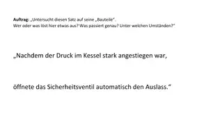 Vorschau - Arbeitsblätter - Grammatik - Satzglieder analysieren - Klasse 7 - Deckblatt