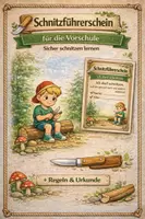 Vorschau - Arbeitsblätter - Schnitzführerschein für Kinder inkl. Regeln & Anleitung - Deckblatt