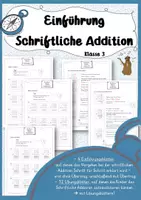 Vorschau - Arbeitsblätter - Materialpaket Einführung Schriftliche Addition 3. Klasse Mathematik Zahlenraum 1000 Schriftlich Addieren mit und ohne Übertrag - Seite 1