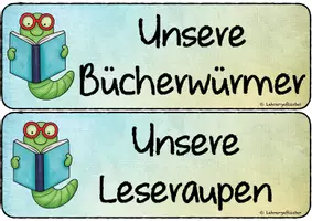 Vorschau - Mal- und Bastelvorlagen - Lesezeit: Bücherwürmer / Leseraupen - Seite 3