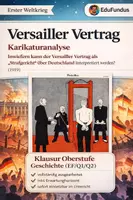 Vorschau - Klassenarbeiten - Karikaturanalyse Versailler Vertrag (1919) – Geschichte Klausur Oberstufe + Erwartungshorizont - Deckblatt