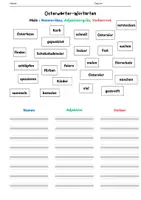 Vorschau - Arbeitsblätter - Wortarten Ostern - Deckblatt