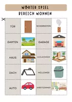 Vorschau - Arbeitsblätter - Wortkarten für Wortschatzübung - Deckblatt