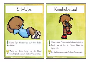 Vorschau - Aufgabenkarten - Fitness Übungskarten (Übungen ohne Geräte) - Seite 3