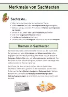 Vorschau - Arbeitsblätter - Die Merkmale von Sachtexten im Überblick (Deutsch 5-6) - Deckblatt