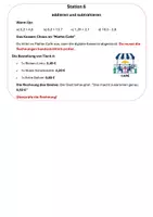 Vorschau - Stationenlernen - Lerntheke - Dezimalzahlen / Dezimalbrüche - Deckblatt