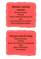 Vorschau - Bildkarten - mindfulness cards, mindfulness exercises, brain break, warm-up - Seite 2