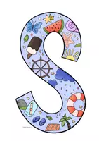 Vorschau - Mal- und Bastelvorlagen - SOMMER – Sommerdeko A4 Buchstaben / Girlande - Seite 3