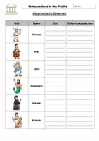 Vorschau - Stundenentwürfe - Griechische Götter - Gruppenarbeit und Präsentation l inkl. Lösungen - Seite 1
