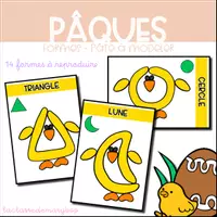 Aperçu - Fiches - Poussins / Pâques - Formes Pâte à modeler - Page de couverture