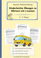 Vorschau - Unterrichtsreihen - Kinderleichte Übungen zu Wörtern mit s-Lauten - Deckblatt