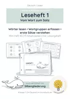 Vorschau - Arbeitsblätter - Lesen lernen Klasse 1 – Vom Wort zum Mini-Text | Bundle Heft 1–3 (ohne Silben, Kl. 1–2) - Seite 1
