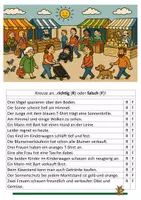 Vorschau - Arbeitsblätter - Lesen/Entscheidungsfragen "Auf dem Markt" - Seite 3