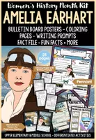 Vorschau - Unterrichtsreihen - Englisch Klasse 5–8 – Weltfrauentag Mega Bundle: 3-fach differenzierte Reading Comprehension, Flipbooks, Steckbrief & Poster (A1–B1) - Seite 1