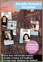 Vorschau - Unterrichtsreihen - Englisch Differenziert ab Klasse 5 – Steckbrief, Writing Prompts & Poster zu Anne Frank | Perfekt auch für Vertretungsstunden - Seite 2