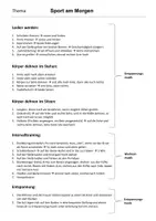 Vorschau - Arbeitsblätter - Bewegung und Sport am Morgen oder für Zwischendurch - Deckblatt