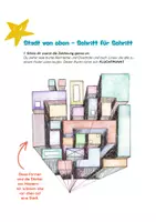 Vorschau - Stundenentwürfe - Stadt von oben zeichnen – Zentralperspektive mit Fluchtpunkt (Schritt-für-Schritt Arbeitsblatt) - Seite 2