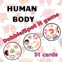Náhled - HUMAN BODY - Dobble/Spot It card game - krycí list
