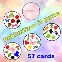 Náhled - Dobble/Spot It card game - 57 cards - krycí list