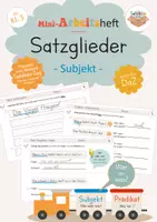 Vorschau - Arbeitsblätter - Satzglieder bestimmen: Mini-Arbeitsheft Subjekte (Klasse 3-4) - Deckblatt