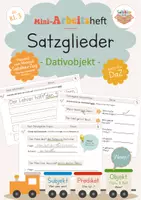 Vorschau - Arbeitsblätter - Satzglieder bestimmen: Mini-Arbeitsheft Dativobjekt (Klasse 3-4) - Deckblatt