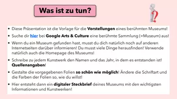 Vorschau - Stundenentwürfe - Vorlage „Museum vorstellen“ | Rechercheauftrag mit Key + Beispiel (PDF) - Seite 2