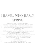 Náhled - SPRING - 156 cards - flashcards, I have. Who has? - boční 1