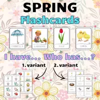 Náhled - SPRING - 156 cards - flashcards, I have. Who has? - krycí list