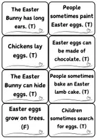 Náhled - Easter True / False Cards 60 Printable Cards Activity - boční 3