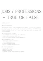 Náhled - Jobs Professions True False Task Cards, 60 ESL Vocabulary - boční 1