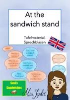 Vorschau - Präsentationen/Tafelbilder - At the sandwich stand_Tafelmaterial Sprechblasen - Deckblatt