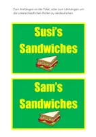 Vorschau - Präsentationen/Tafelbilder - At the sandwich stand_Tafelmaterial Sprechblasen - Seite 2