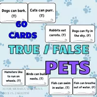 Náhled - Pets True False Task Cards, 60 Animal Facts for Kids - krycí list