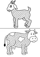 Náhled - Farm Animal Dot Art Pages for Toddlers, Fine Motor Skills - boční 2