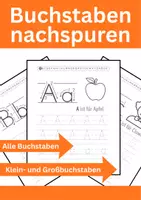Vorschau - Arbeitsblätter - Buchstaben nachspuren ✏️ Druckschrift lernen - Deckblatt