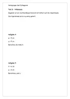 Vorschau - Arbeitsblätter - Mathe Test Pythagoras Katheten-/Höhensatz mit Lösung - Seite 3