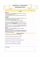 Vorschau - Arbeitsblätter - Checkliste zur Szeneninterpretation (Drama) - Seite 1