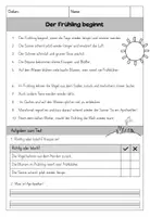 Vorschau - Arbeitsblätter - Der Frühling beginnt - Lesetext der Woche - Seite 3