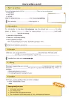 Vorschau - Arbeitsblätter - How to write an e-mail / Übersicht, expressions, draft - Seite 1