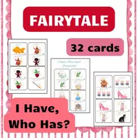 Náhled - Fairytale I Have Who Has Game - 32 Printable Cards for Kids - krycí list