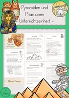 Vorschau - Stundenentwürfe - Totenkultur Pharao Pyramiden Mumifizierung Ägypten Unterrichtseinheit - Deckblatt