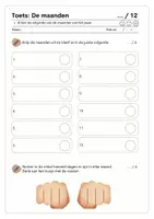 Voorbeeld - Maanden van het jaar - toets + hulpkaart - Voorblad