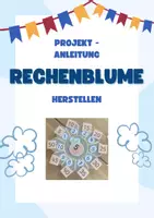 Vorschau - Mal- und Bastelvorlagen - Bauanleitung Rechenblume - Deckblatt
