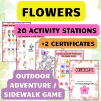 Náhled - Flower Outdoor Activity for Kids 20 Stations Preschool - krycí list