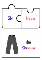 Vorschau - Stationenlernen - Kärtchen zusammengesetzte Nomen - Seite 1