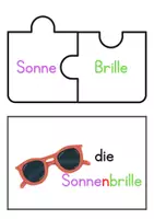 Vorschau - Stationenlernen - Kärtchen zusammengesetzte Nomen - Deckblatt